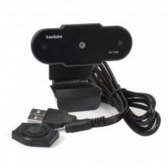 Веб-камера ExeGate BlackView C525 HD (матрица 1/3" 1,3 Мп, 1280х720, 720P, 30fps, 4-линзовый объектив, шторка, USB, фиксированный фокус, микрофон с шумоподавлением, универсальное крепление, отверстие под штатив, кабель 1,5 м, Win Vista/7/8/10, Mac OS, чер