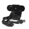Веб-камера ExeGate BlackView C615 Full HD Tripod (2Мп, 1920х1080, 1080P, 30fps, защитная шторка, штатив Flex в комплекте, фиксированный фокус, 4-линзовый объектив, микрофон с шумоподавлением, универсальное крепление, USB, кабель 1,5 м, Windows® 7/8/10/11,