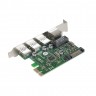 Контроллер сетевой ExeGate EXE-361 (PCI-E x1 v2.0, 3*USB3.0 ext. + LAN UTP 1000Mbps, разъем доп.питания, Chipset VL805 + RTL8153B)