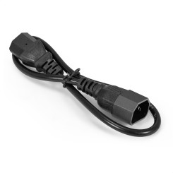 Кабель питания ExeGate Power EC-0.5P-C13->C14/3x0.75Cu (C13->C14, VDE-250V-3*0.75mm2, медь, черный, 10A, 0.5м)