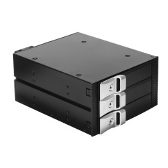 Корзина для HDD ExeGate HS335-01 (универсальная, на 3*3,5" SATA/SAS HDD, занимает 2*5,25" отсека, RTL)