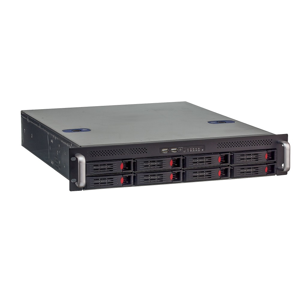 Серверный корпус ExeGate Pro 2U550-HS08 <RM 19", высота 2U, глубина 550, без БП, 8xHotSwap, USB>