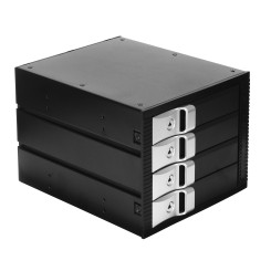 Корзина для HDD ExeGate HS435-01 (универсальная, на 4*3,5" SATA/SAS HDD, занимает 3*5,25" отсека, RTL)