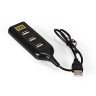 USB-Хаб (концентратор) 4-в-1 ExeGate DUB-42 (кабель-адаптер USB2.0 --> 4xUSB2.0, Plug&Play, черный)