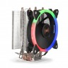 яя Кулер ExeGate Wizard EXX400-PWM.RGB (Al+Cu, 4 тепл.трубки, LGA775/1150/1151/1155/1156/1200/AM2/AM2+/AM3/AM3+/AM4/FM1/FM2/754/939/940, TDP 155W, Fan 120mm, PWM, 800-2400RPM, Hydro bearing, 4pin, 11-24db, 605г, RGB подсветка, с термопастой, на защелках, 