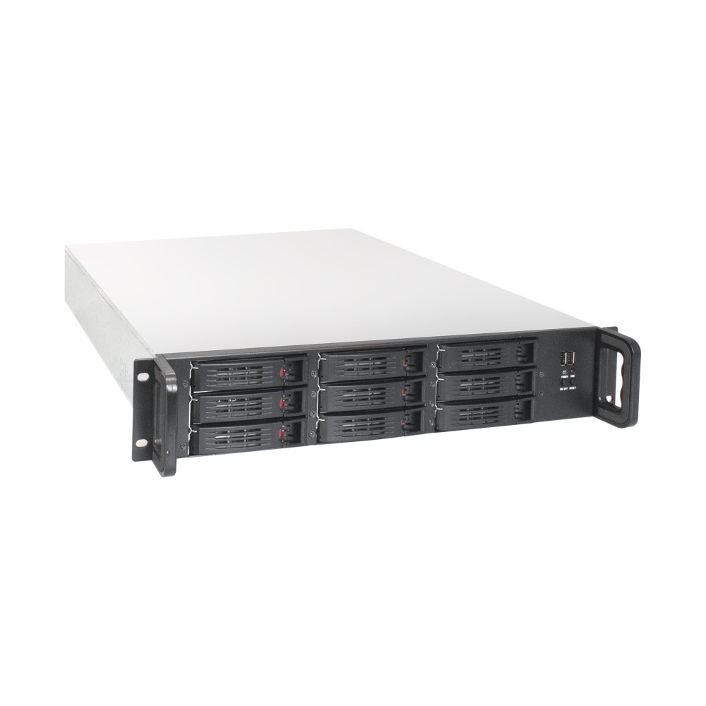 Серверный корпус ExeGate Pro 2U650-HS09 <RM 19", высота 2U, глубина 650, без БП, 9xHotSwap, 2*USB>