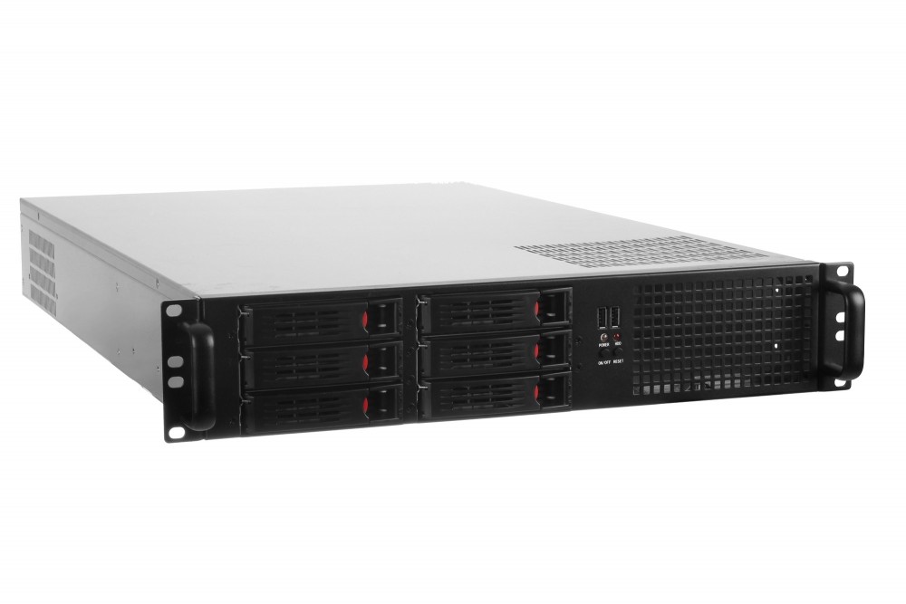 Серверный корпус ExeGate Pro 2U660-HS06 <RM 19", высота 2U, глубина 660, без БП, 6xHotSwap, USB>