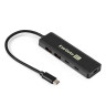 USB-Хаб (концентратор SuperSpeed+ USB 10Gbps) 4-в-1 ExeGate DUB-2C2P/10G (кабель-адаптер USB 3.2 Gen2 Type C --> 2xUSB3.2 Gen2 Type-A (10G)/2xUSB3.2 Gen2 Type-C (10G), SuperSpeed+ USB 10Gbps, доп. разъем USB Type-C для подключения источника питания, Plug&
