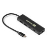 USB-Хаб (концентратор SuperSpeed+ USB 5Gbps) 4-в-1 ExeGate DUB-2C2P/5G (кабель-адаптер USB 3.2 Gen1 Type C --> 2xUSB3.2 Gen1 Type-A (5G)/2xUSB3.2 Gen1 Type-C (5G), SuperSpeed USB 5Gbps, доп. разъем USB Type-C для подключения источника питания, Plug&Play, 