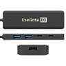 USB-Хаб (концентратор SuperSpeed+ USB 5Gbps) 4-в-1 ExeGate DUB-2C2P/5G (кабель-адаптер USB 3.2 Gen1 Type C --> 2xUSB3.2 Gen1 Type-A (5G)/2xUSB3.2 Gen1 Type-C (5G), SuperSpeed USB 5Gbps, доп. разъем USB Type-C для подключения источника питания, Plug&Play, 