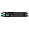 Блок розеток 10" с выключателем с подсветкой ExeGate ServerPro PDU-10H305 Al-3S-C14-SW (10", 1U, Алюминий, 3 Schuko, C14, выкл. с подсветкой, (ШхВхГ): 254х45х45 мм, черный, RTL)