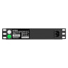 Блок розеток 10" с разъемом C14 ExeGate ServerPro PDU-10H401 Al-4S-C14 (10", 1U, Алюминий, 4 Schuko, C14, (ШхВхГ): 274х45х45 мм, черный, RTL)