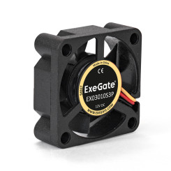 Вентилятор 12В DC ExeGate EX03010S3P (30x30x10 мм, Sleeve bearing (подшипник скольжения), 3pin, 10000RPM, 22dBA)