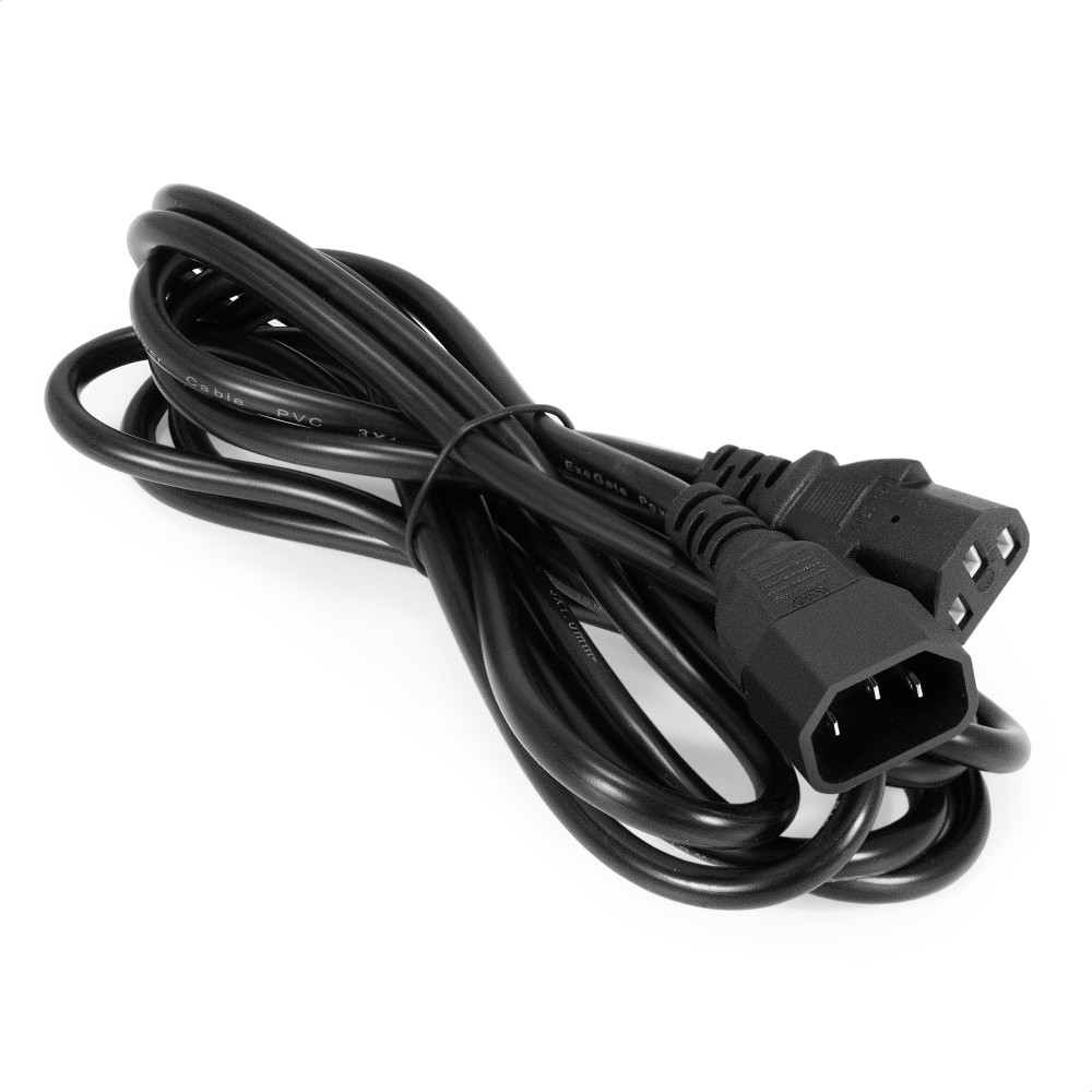 Кабель питания ExeGate Power EC-3P-C13->C14/3x0.5Cu (C13->C14, VDE-250V-3*0.5 mm2, медь, черный, 6A, 3м)