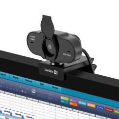 Веб-камера ExeGate BlackView C931 Full HD AF (2Мп, 1920х1080, 1080P, 30fps, автоматический фокус, защитная шторка, 4-линзовый объектив, микрофон с шумоподавлением, универсальное крепление, отверстие под штатив, USB, кабель 1,5 м, Windows® 7/8/10/11, Mac O