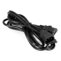 Кабель питания ExeGate Power EC-3P-C13->C14/3x1.0Cu (C13->C14, VDE-250V-3*1.0mm2, медь, черный, 10A, 3м)