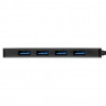 USB-Хаб (концентратор) 4-в-1 ExeGate DUB-4CP/1 (кабель-адаптер USB Type C --> 4xUSB3.0, Plug&Play, черный)