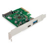 Контроллер ExeGate EXE-320-1A1C 10Gbps (PCI-E x4 v3.0, USB3.2 Gen2 1xType-A + 1xType-C ext., SuperSpeed+ скорость до 10 Гбит/с, разъем доп.питания, ASMedia Chipset ASM1142)