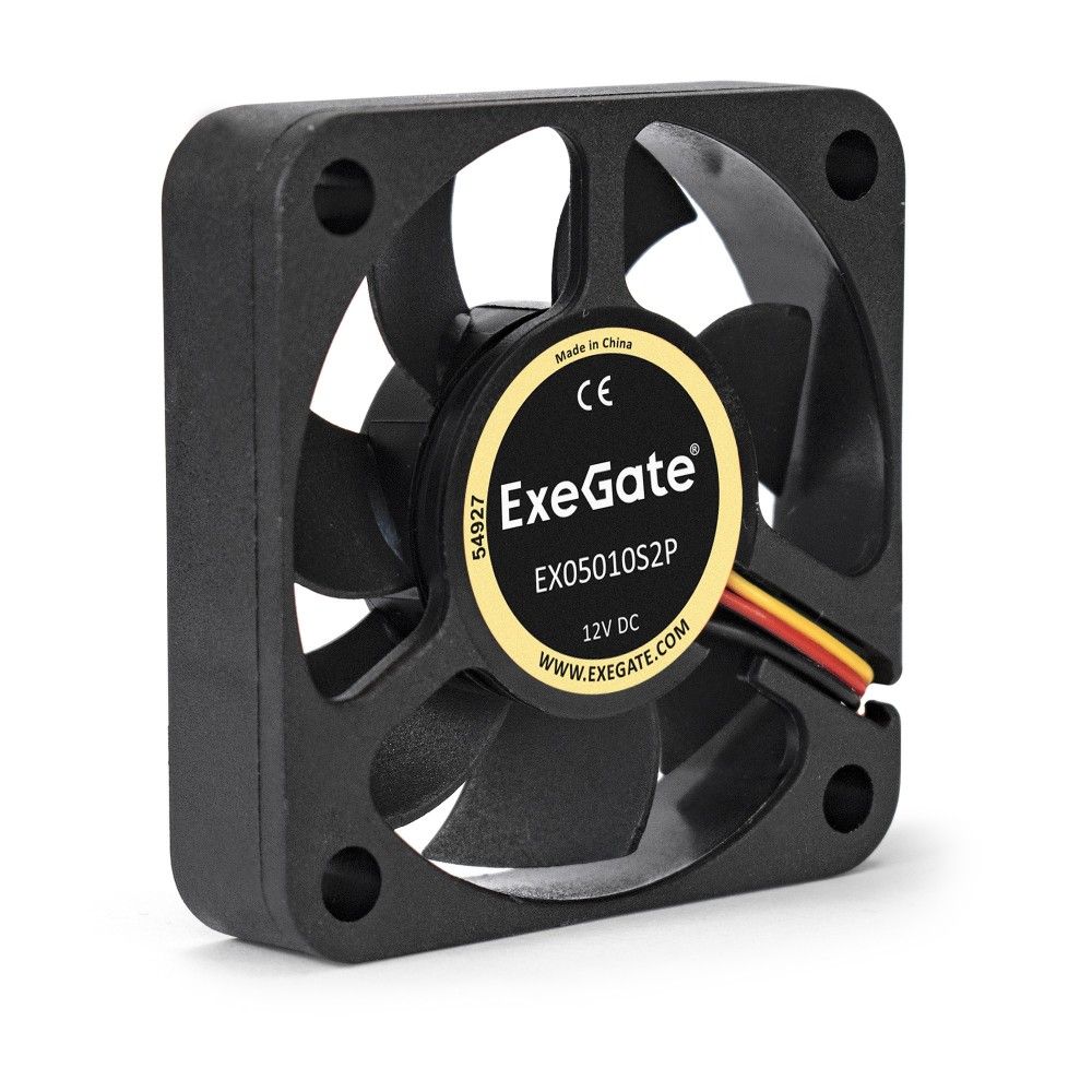 Вентилятор ExeGate EX05010S2P, 50x50x10 мм, Sleeve bearing (подшипник скольжения), 2pin, 4500RPM, 24dBA