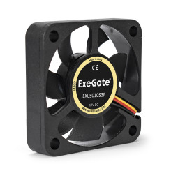 Вентилятор 12В DC ExeGate EX05010S3P (50x50x10 мм, Sleeve bearing (подшипник скольжения), 3pin, 5000RPM, 27dBA)
