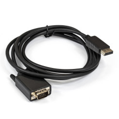 Кабель DisplayPort-VGA ExeGate EX-CC-DPM-VGAM-1.8 (20M/15M, 1,8м, позолоченные контакты, экран)