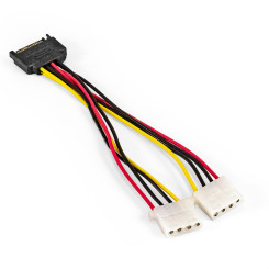 Кабель питания SATA ExeGate EX-CC-SATAM2MF (15pin M/2xMolex F)