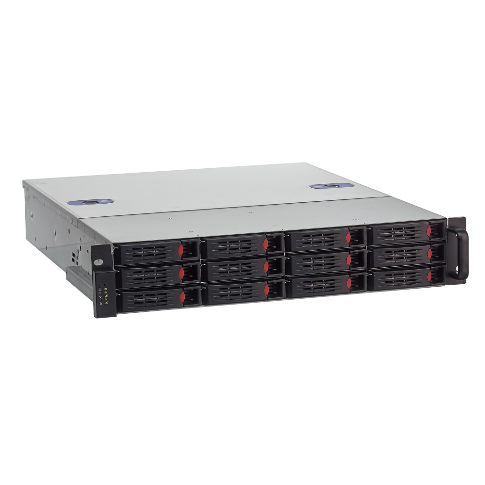 Серверный корпус ExeGate Pro 2U550-HS12 <RM 19", высота 2U, глубина 550, БП 1U-500ADS,12xHotSwap, USB>