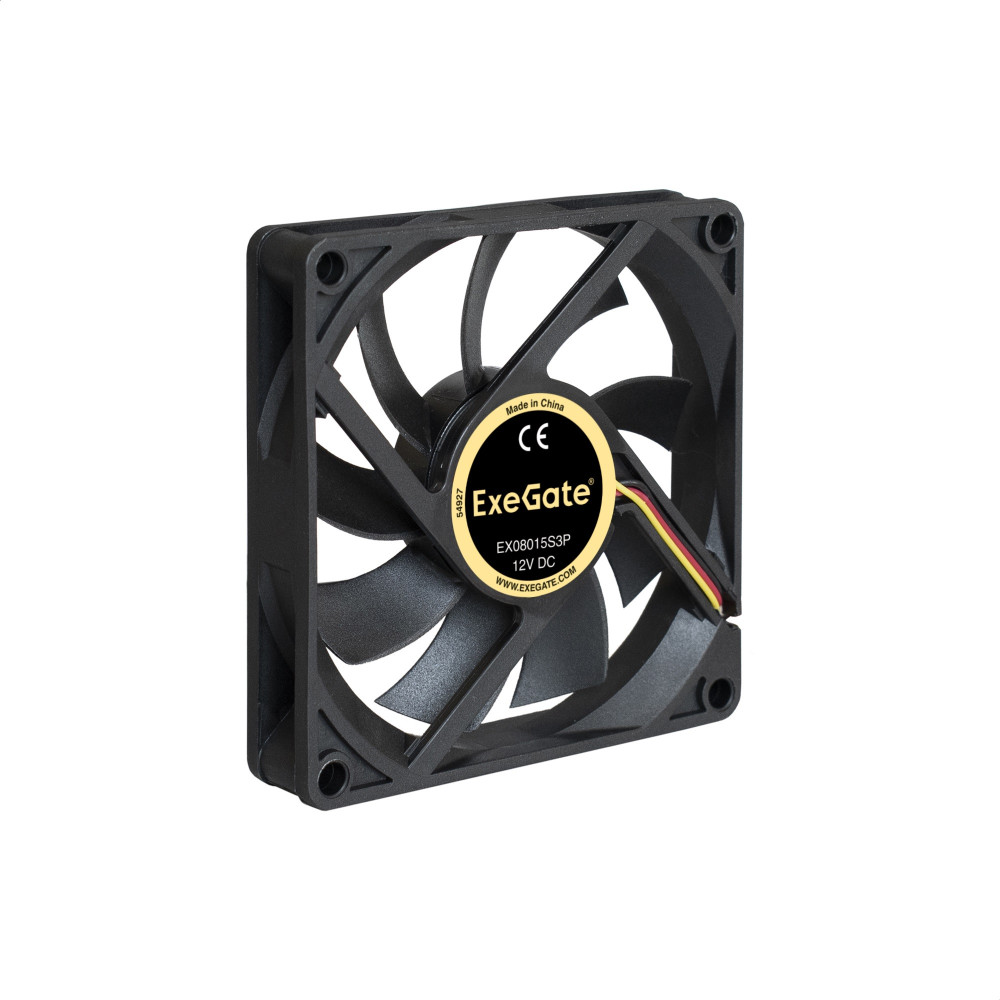 Вентилятор 12В DC ExeGate EX06015S3P (60x60x15 мм, Sleeve bearing (подшипник скольжения), 3pin, 3500RPM, 24dBA)