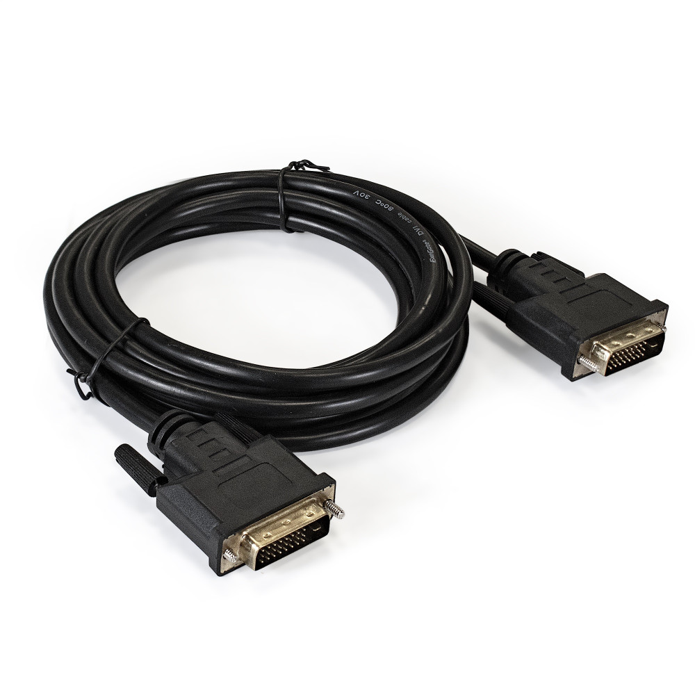 Кабель DVI dual link ExeGate EX-CC-DVI2-3.0 (25M/25M, 3м, позолоченные контакты)