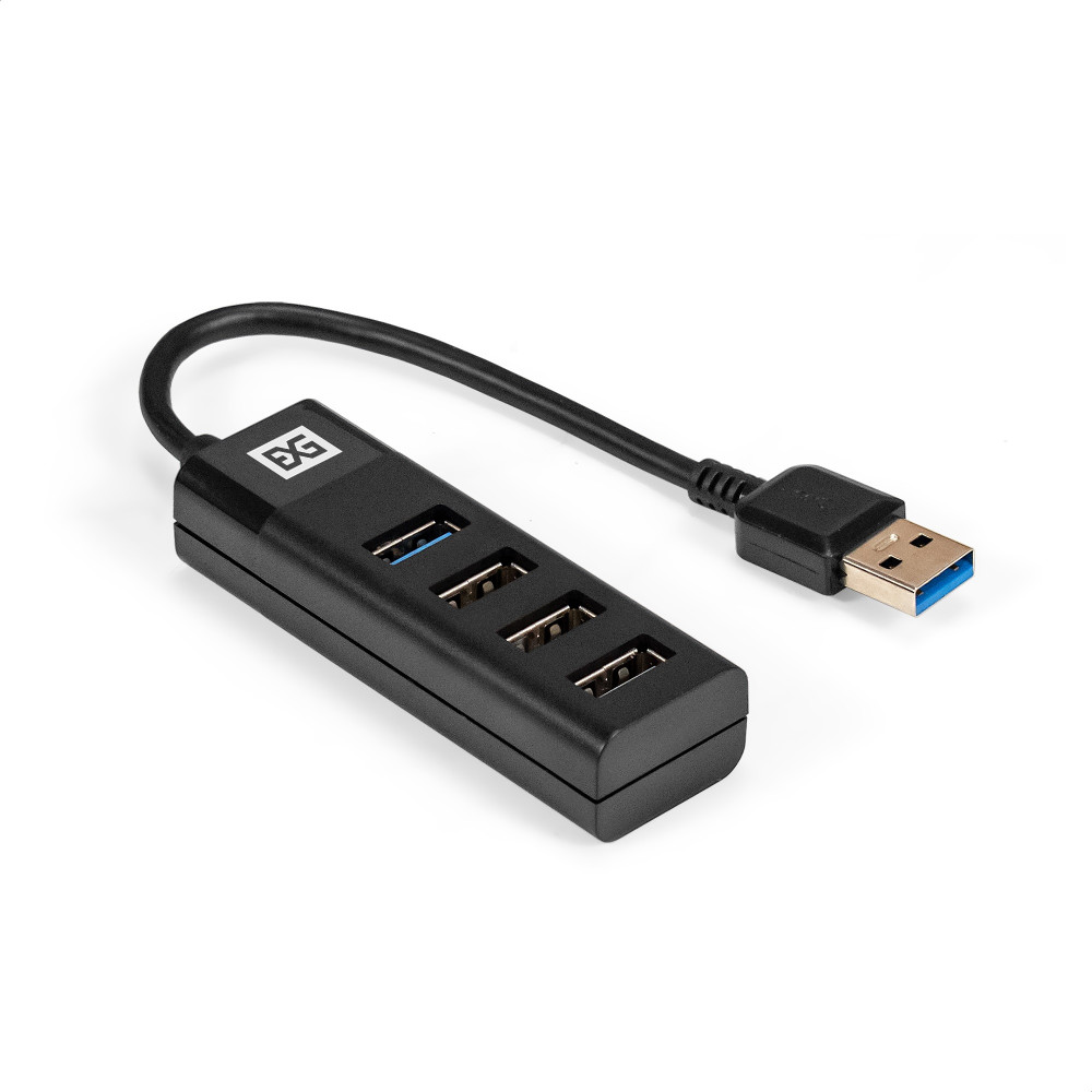 USB-Хаб (концентратор) 4-в-1 ExeGate DUB-3213 (кабель-адаптер USB3.0 --> 3xUSB2.0, 1xUSB3.0, Plug&Play, черный)