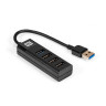 USB-Хаб (концентратор) 4-в-1 ExeGate DUB-3213 (кабель-адаптер USB3.0 --> 3xUSB2.0, 1xUSB3.0, Plug&Play, черный)