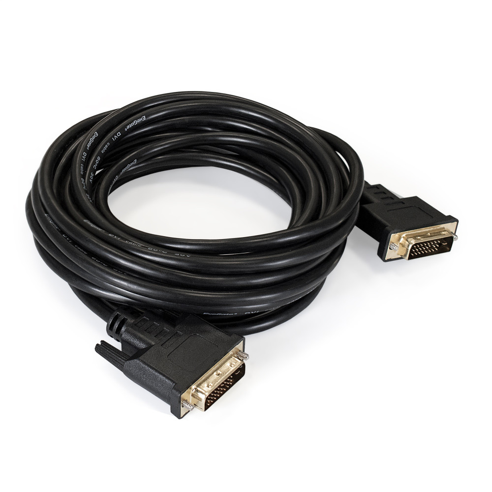 Кабель DVI dual link ExeGate EX-CC-DVI2-5.0 (25M/25M, 5м, позолоченные контакты)