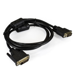 Кабель DVI dual link ExeGate EX-CC-DVI2F-1.8 (25M/25M, 1,8м, 2 фильтра, позолоченные контакты)