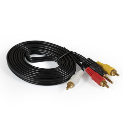 Кабель аудио ExeGate EX-CCA-4P2R-2.0 (3.5mm Jack M/3xRCA M, 2м)