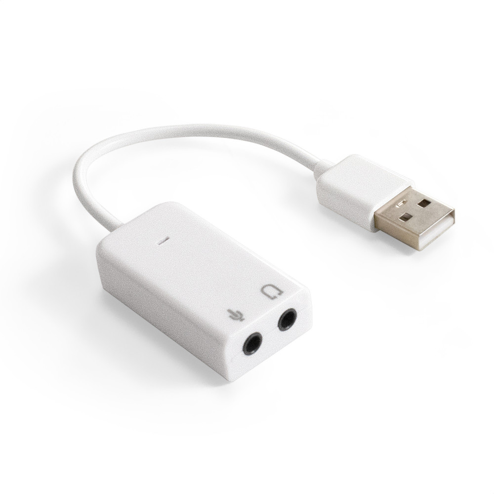 Кабель-адаптер для наушников с микрофоном (внешняя звуковая карта USB) ExeGate <EX-AU-01S> (USB, 2 x jack 3.5 mm, 0,1м)