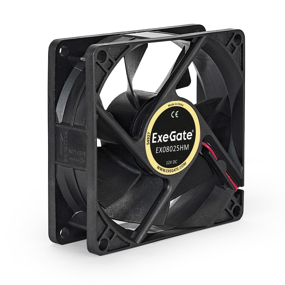 Вентилятор 12В DC ExeGate EX08025HM (80x80x25 мм, Hydraulic bearing (гидродинамический), Molex, 2200RPM, 22dBA)