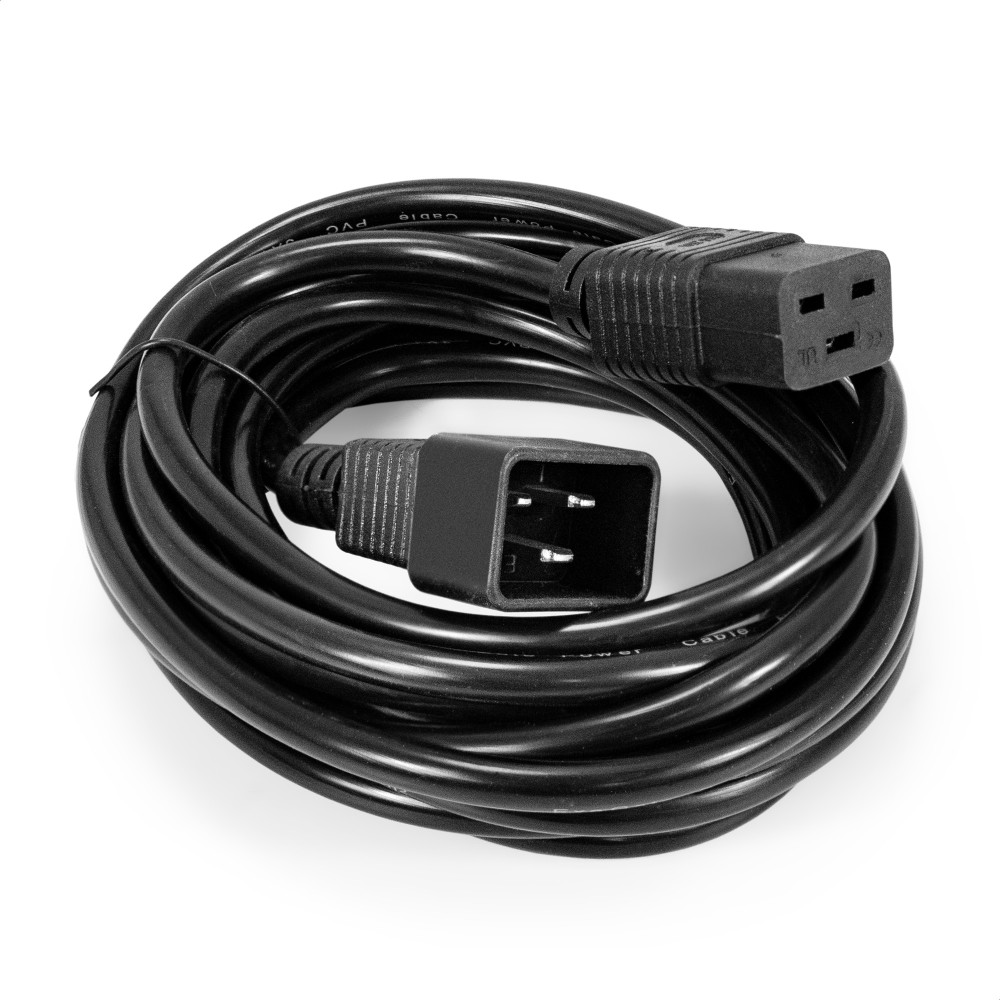 Кабель питания (UPS) ExeGate Power EC20-5P-C19->C20/3x1.5Cu (IEC 320 C19->C20, VDE-250V-3*1.5mm2, медь, черный, 16А, 5м)
