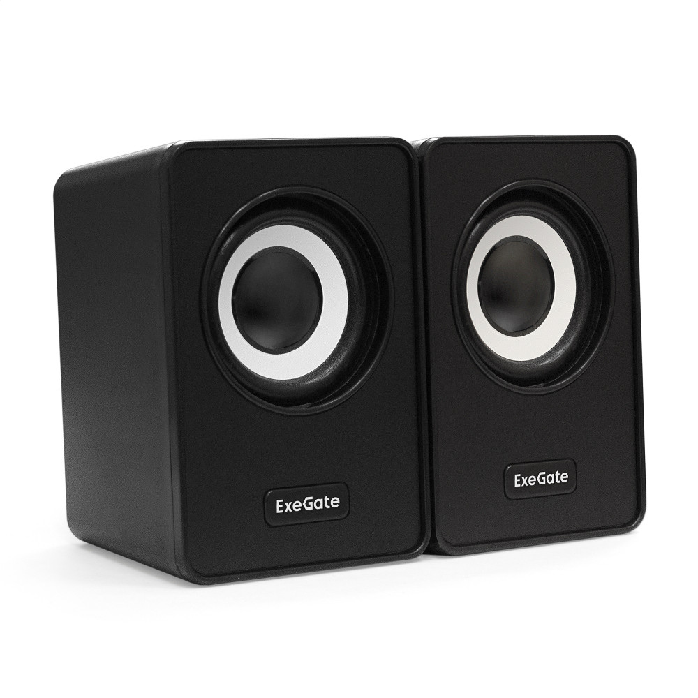 Акустическая система 2.0 ExeGate Disco 120 (питание USB, 2х3Вт (6Вт RMS), 100-20000Гц, черный, Color Box)