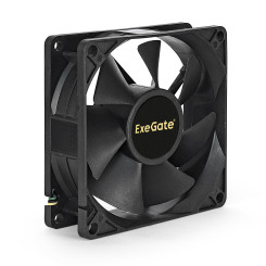 Вентилятор 12В DC ExeGate EX08025S3P (80x80x25 мм, Sleeve bearing (подшипник скольжения), 3pin, 2200RPM, 22dBA)