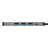 Док-станция 5-в-1 ExeGate DUB-31C/PD/H (кабель-адаптер USB Type-C --> 3xUSB3.0 + PD 100W + HDMI 4K@30Hz, Plug&Play, корпус алюминиевый, цвет серый)