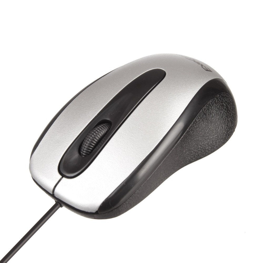 Мышь ExeGate Professional Standard SH-9026S (USB, оптическая, 1000dpi, 3 кнопки и колесо прокрутки, длина кабеля 1,35м, серебристая, Color box)
