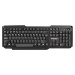 Клавиатура ExeGate Professional Standard LY-404 (USB, полноразмерная, влагозащищенная, 104кл., Enter большой, длина кабеля 1,35м, черная, Color Box)