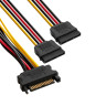 Кабель питания SATA ExeGate EX-CC-SATAM2F (15pin M/2x15pinF)