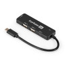 USB-Хаб (концентратор) 4-в-1 ExeGate DUB-211C (кабель-адаптер USB3.0 Type-C --> 2xUSB2.0, 1xUSB3.0 (5GB/s), Type-C (DATA), Plug&Play, черный)