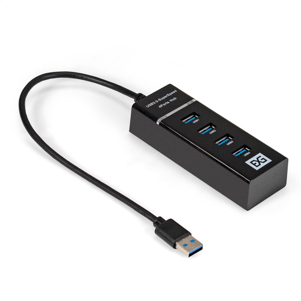 USB-Хаб (концентратор) 4-в-1 ExeGate DUB-331T (кабель-адаптер USB3.0 --> 3xUSB2.0, 1xUSB3.0, Plug&Play, черный)