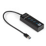 USB-Хаб (концентратор) 4-в-1 ExeGate DUB-331T (кабель-адаптер USB3.0 --> 3xUSB2.0, 1xUSB3.0, Plug&Play, черный)