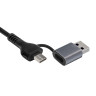 USB-Хаб (концентратор) 7-в-1 ExeGate DUB-761C3 (кабель-адаптер USB Type-A + Type-C --> 6xUSB2.0, 1xUSB3.0, Plug&Play, серебристый)