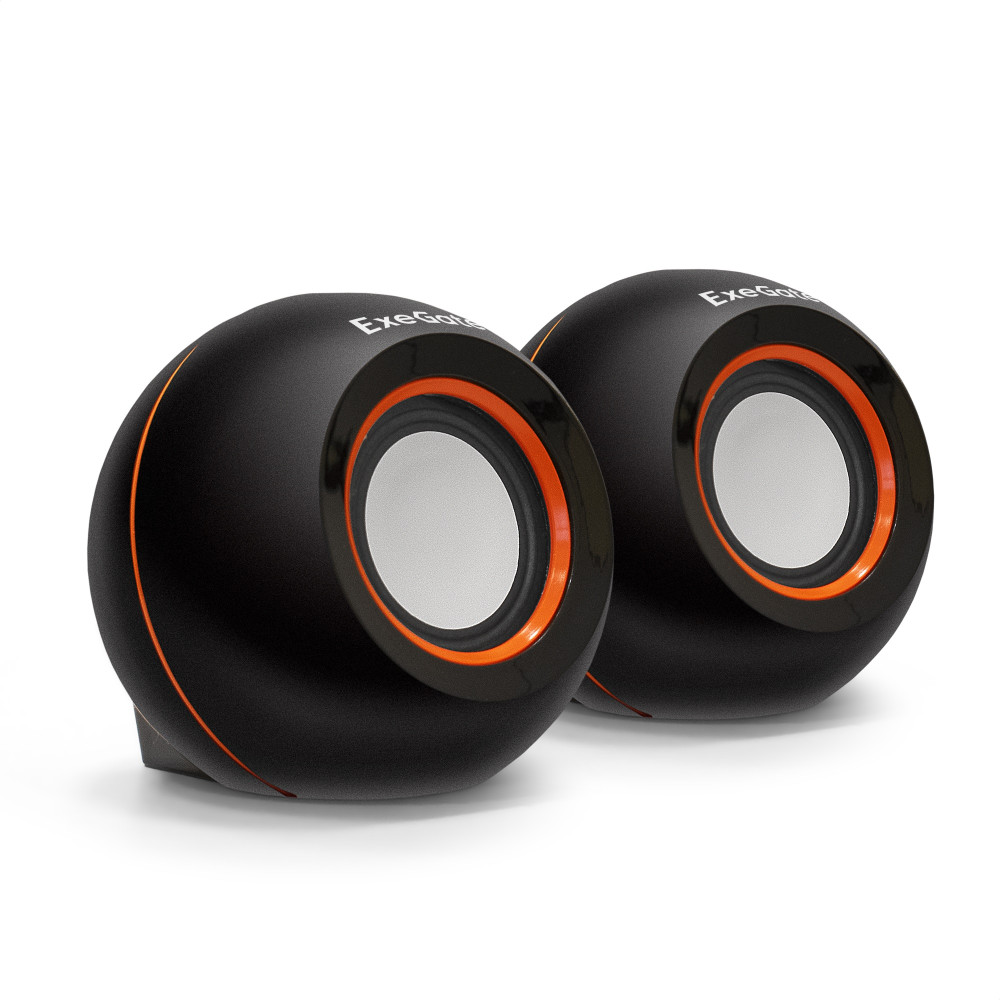Акустическая система 2.0 ExeGate Disco 180 (питание USB, 2х3Вт (6Вт RMS), 100-20000Гц, черный, Color Box)