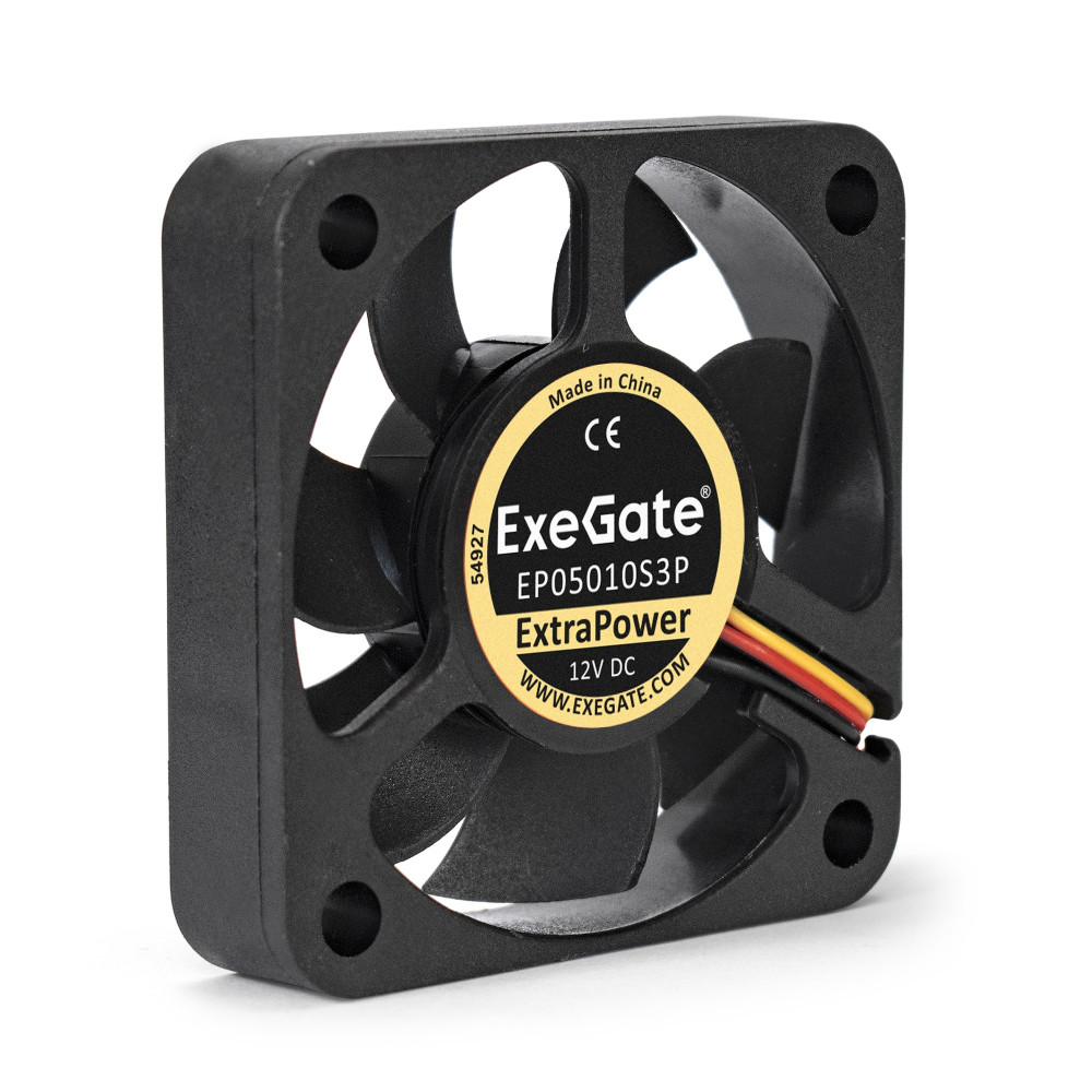 Вентилятор 12В DC ExeGate ExtraPower EP05010S3P (50x50x10 мм, Sleeve bearing (подшипник скольжения), 3pin, 6500RPM, 36dBA)
