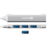 USB-Хаб (концентратор) 4-в-1 ExeGate DUB-3213C (кабель-адаптер USB3.0 Type-C --> 3xUSB2.0, 1xUSB3.0, Plug&Play, серебристый)